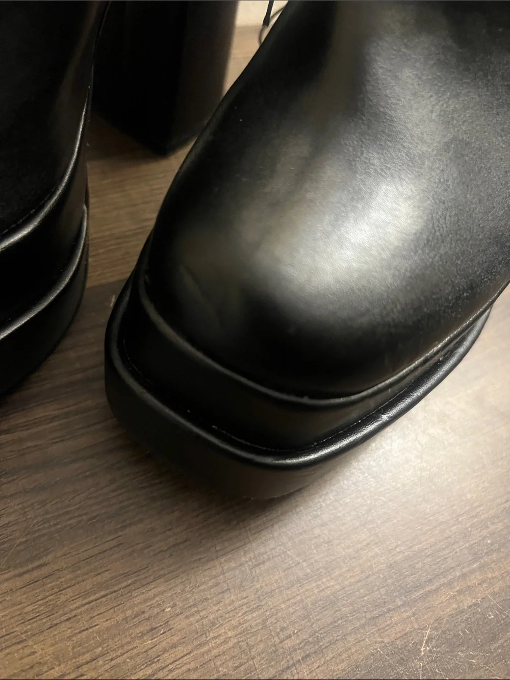 Forever 21 Black Platform Block Heel Ankle Boots